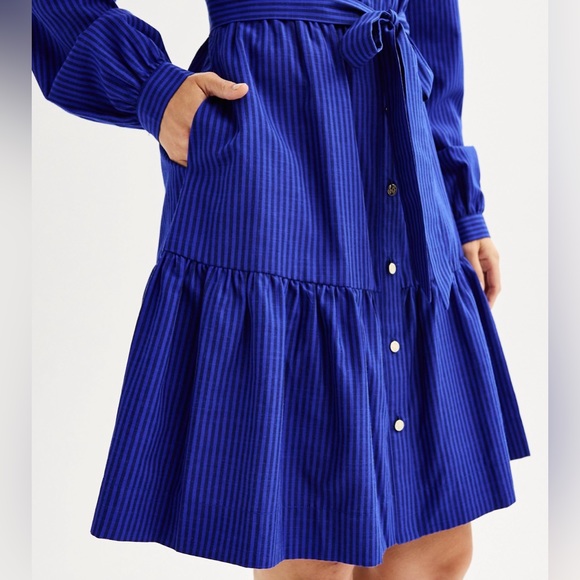 NWOT DRAPER JAMES RSVP Button Front Shirt Dress Size Medium - Picture 3 of 6